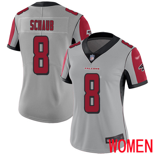 Atlanta Falcons Limited Silver Women Matt Schaub Jersey NFL Football 8 Inverted Legend
